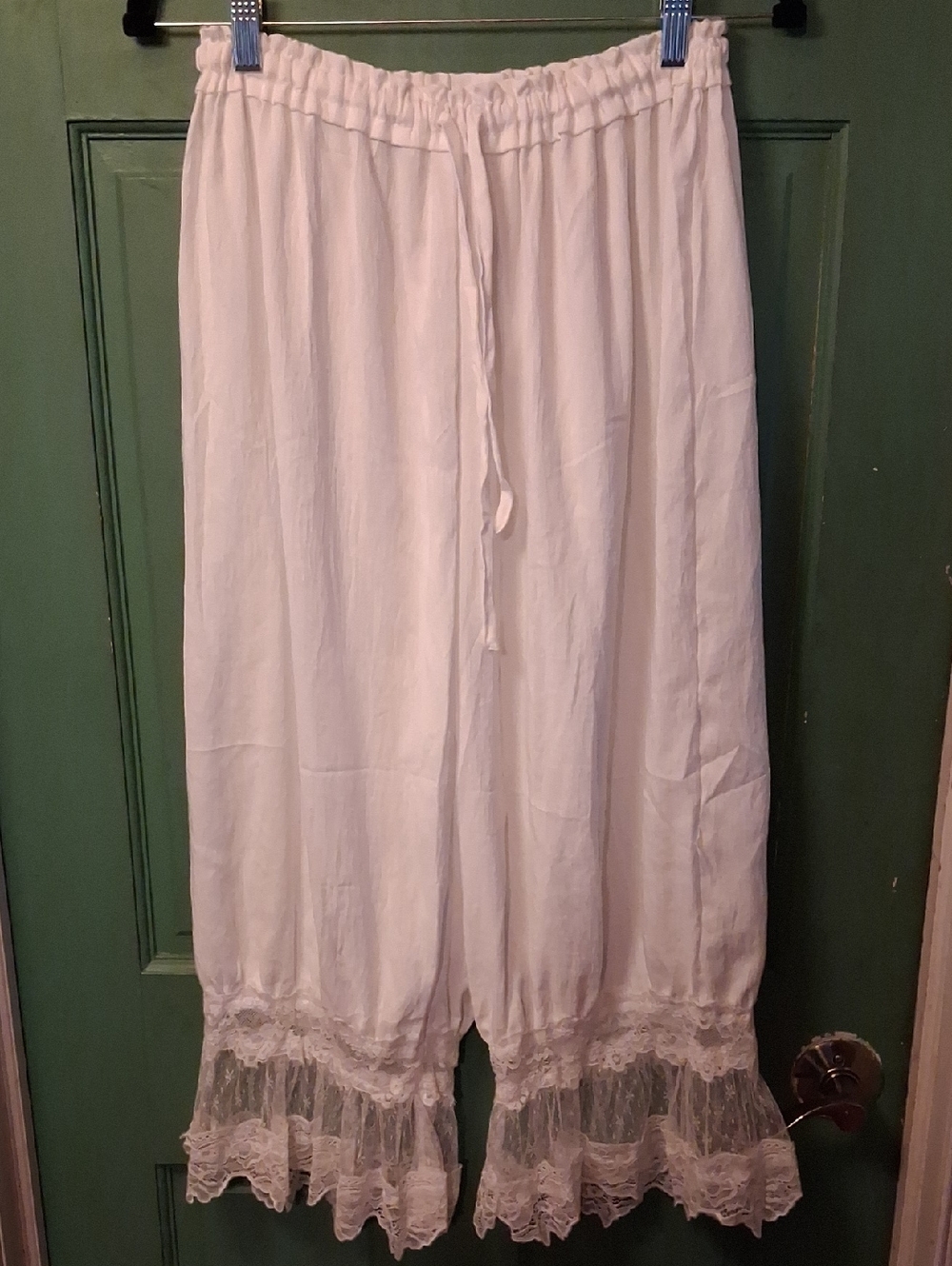 White Lace Petticoat Pants